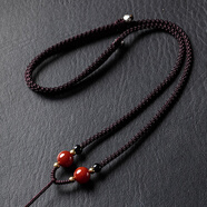 夢(mèng)逸天珠掛繩橫穿豎穿掛脖鎖骨手編民族風(fēng)款項鏈繩子西藏玉吊墜繩子 瑪瑙豎穿款