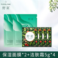野菜野菜精華液面膜蝦青素透明質(zhì)酸煙酰胺神經(jīng)酰胺二裂酵母補水貼片式 面膜*2+5g潔膚霜*4