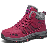 香港駱駝男女款中老年戶(hù)外大碼雪地靴冬季加絨保暖棉鞋休閑厚底運動(dòng)情侶鞋 棗紅【7706】 35