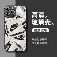 班美蘿潮牌耐克鉤子手機殼適用蘋(píng)果16plus15pro12華為pura70Mate60定制1 01玻璃殼備注手機型號 vivo其他型號