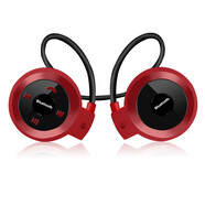 羅巴赫 藍牙耳機掛耳頭戴式立體聲通話(huà)聽(tīng)歌雙耳重低音樂(lè )無(wú)線(xiàn)耳麥運動(dòng)跑步插卡MP3適用于蘋(píng)果安卓華為 黑紅-標配