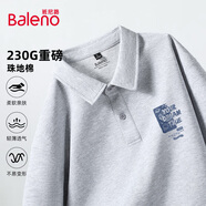 班尼路（Baleno）POLO衫男夏季潮流翻領(lǐng)休閑商務(wù)t恤寬松大碼透氣百搭五分袖上衣