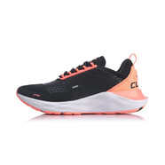 李寧（LI-NING）跑步鞋女2020新品李寧云六代女子回彈減震跑鞋 標準黑/熒光珊瑚粉ARHQ064-5 35.5