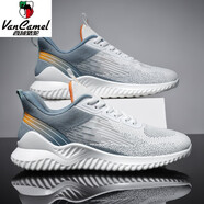 西域駱駝（VANCAMEL）飛織椰子男鞋秋冬季休閑男款透氣運動(dòng)鞋特大碼莆田 260白綠（單網(wǎng)透氣） 40