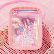 多功能卡包校訊通手機保護殼公交卡套飯卡校園卡保護小學(xué)生零錢(qián)包 流沙款獨角獸粉色-(可放校訊通) 1個(gè)