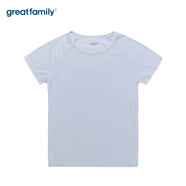 歌瑞家（greatfamily）兒童家居服上裝男女童裝莫代爾提花短袖圓領(lǐng)內衣秋衣睡衣樂(lè )友 藍色（男童） 130 cm