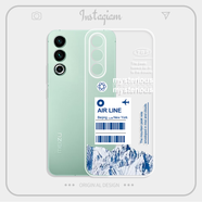 魅族20pro手機(jī)殼保護(hù)套meizu18個(gè)性創(chuàng)意硅膠圓弧邊透明殼17pro防 淺藍(lán)機(jī)票 魅族 16th