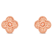 梵克雅寶（Van Cleef & Arpels）四葉草耳釘 女士耳飾 時(shí)尚 七夕情人節(jié)禮物 【VCARN9T400】小號(hào)玫瑰金 小號(hào)