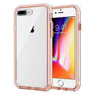 JETechJETech 蘋果iPhone 8Plus/7Plus手機殼TPU軟邊PC背板防摔保護(hù)套5.5英寸屏 玫瑰金