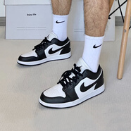 耐克（NIKE）aj男鞋女鞋運動(dòng)鞋 air jordan 1 低幫情侶籃球鞋休閑鞋子 DC0774-101黑白熊貓 42