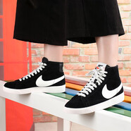 NIKE耐克板鞋2020春季新款女鞋舒適耐磨運(yùn)動(dòng)鞋輕便舒適百搭休閑鞋844907-003 AV9376-001黑色開拓者高幫 36-5.5
