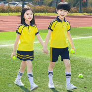曼佳爾幼兒園園服夏裝短袖學院風韓版兒童畢業(yè)服夏季班服套裝小學生校服 黃色女裙子套裝 吊牌140適碼合身高125-135cm