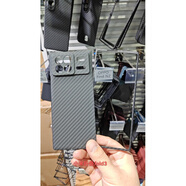 適用于小米Fold3折疊屏凱夫拉手機殼MIFold3芳綸釬維保護套硬殼 小米Fold3-粗紋啞黑火山口一套