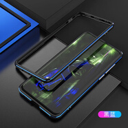 龍豈vivonex3手機殼金屬邊框nex3s保護套超薄vivo NEX2屏幕指紋V1950A升降雙面防摔5g版V1924A男V1924T Nex3/Nex3S 5G版通用（金屬邊框式）黑藍