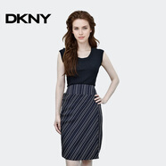 唐可娜兒（DKNY）【京東奧萊】條紋半身裙女夏季新款高腰顯瘦中長款包臀裙百搭裙W8 W841043K-001 XXS
