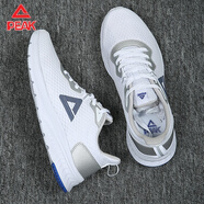 匹克（PEAK）男鞋夏季男士網(wǎng)面舒適跑步鞋透氣輕便簡(jiǎn)約潮百搭緩震運動(dòng)鞋 大白/亮光藍 43