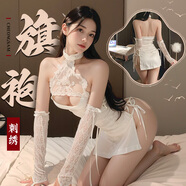 霏慕復(fù)古旗袍制服誘惑情趣內(nèi)衣2025款性感睡衣免脫戰(zhàn)袍夫妻刺激6389白
