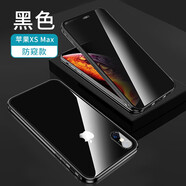 簡高【保護(hù)隱私】蘋果x手機(jī)殼全包防摔年新款金屬邊框iPhonex蘋果xr防窺xsmax雙面玻璃潮殼 蘋果 XSMAX【黑色】