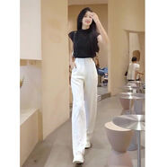 妍黛妮衣服女裝新款2023春裝氣質(zhì)時尚夏季干練鹽系輕熟御姐風(fēng)女神范 單黑色上衣 均碼 s