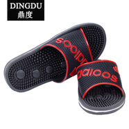 鼎度（DINGDU）按摩拖鞋男夏居家浴室洗澡女情侶穴位足療鞋保健厚底室內家用 黑色 37碼(適合36的腳)
