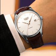 KASSAW卡梭名表瑞士認(rèn)證手表男機械表男士全自動商務(wù)超薄簡約防水腕表 K861G.銀殼白面棕帶【進(jìn)口機芯】