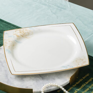 旺昌景德鎮陶瓷盤(pán)子套裝創(chuàng  )意簡(jiǎn)約深菜盤(pán)子家用魚(yú)盤(pán)西餐盤(pán)碟子餐具組合 國色天香10英寸天元淺盤(pán)1個(gè)