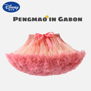 迪士尼（Disney）女童tutu裙春夏季2023新款女寶寶半身裙洋氣兒童兔兔裙嬰兒蓬蓬裙 桃紅+珊瑚紅(蝴蝶結款) 150