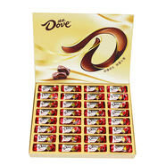 德芙（Dove）巧克力盒裝婚慶喜糖果員工福利禮物送男女友生日禮品兒童零食 德芙4.5g*32粒金色禮盒裝144g