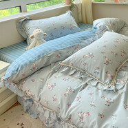 北極絨全棉四件套純棉韓式小碎花荷葉花邊床單被套田園公主風(fēng)床上用品 點(diǎn)點(diǎn)花海 床單款 1點(diǎn)5m床單款四件套 1點(diǎn)5m床單款四件套