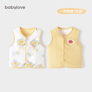 babylove嬰兒馬甲春秋純棉兩面穿寶寶可愛(ài)小坎肩背心保暖馬夾上衣