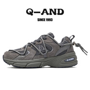 奇安達品牌情侶運動(dòng)鞋男女鞋秋冬季新款戶(hù)外老爹鞋男軟底休閑鞋子男女 經(jīng)典灰 35