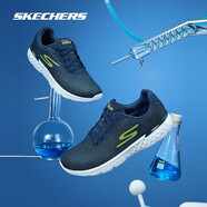 斯凱奇（Skechers）男鞋透氣輕質(zhì)運動(dòng)鞋網(wǎng)布減震時(shí)尚跑步鞋旅游軟底慢跑鞋54354