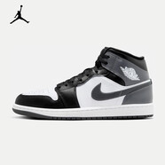 耐克（NIKE）男鞋秋季新款運動(dòng)鞋air jordan 1 MID AJ1 喬1禁穿中幫籃球鞋/潮 DQ8426-001/黑白 45