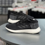 阿迪達斯 （adidas）男鞋夏季新款運動鞋PureBOOST緩震跑步鞋輕便透氣舒適休閑鞋 AH2319黑色 36.5