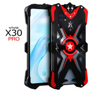 龍豈 vivoY78手機(jī)殼金屬邊框保護(hù)套y35m防摔鋼鐵俠男款vivo x30pro定制X27全金屬 Vivo X30Pro 雷神-黑紅
