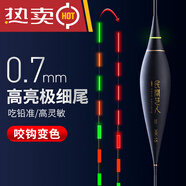 HK二代咬鉤變色夜光漂醒目日夜兩用電子漂高靈敏浮漂黑坑夜釣魚漂 HK15吃鉛普通2.6克-變色2.5克 不變色款