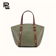 東方雅奢保蘭德PLD貝殼托特包設計感大包高級感真皮女包體制內上班通勤包  綠色