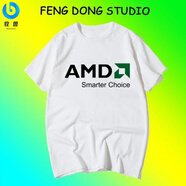 牧獸 夏季新款銳龍AMD Ryzen A粉 VEGA短袖個性衣服圓領男裝T恤2025 白色3 2XL【150-180斤】