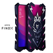 龍豈 OPPOFindx3pro手機殼金屬邊框findx5pro保護套全包防摔硬殼x2男OPPOx5 OPPO FindX 火神-黑色