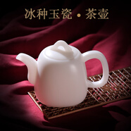 畢方器物（BifongWare）陶瓷茶壺冰種璞玉瓷壺德化手工家用功夫茶壺羊脂玉瓷高檔沏茶單壺 璞玉瓷名鼎壺 230ml