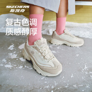 斯凱奇（Skechers）卷毛熊丨2025秋冬女鞋復(fù)古加絨保暖厚底增高休閑運(yùn)動(dòng)老爹鞋 紫薯燕麥/NAT 37