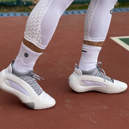 阿迪達斯 （adidas）Harden Vol. 8 哈登8 黑白紅橙耐磨防滑透氣低幫運動(dòng)男子籃球鞋 IE2696灰白 42.5 (265mm)