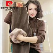 皮爾卡丹（pierre cardin）2025秋冬新款加絨加厚歐棉絨休閑褲子中年媽m媽寬松顯瘦束腳哈倫 加厚 咖啡色 【加.絨長毛絨款】 2XL 建議120-135斤