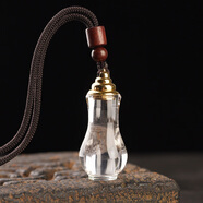 潤璽天然白水晶舍利子瓶塔吊墜空瓶嘎烏盒掛件可打開(kāi)密封防水可放朱砂 觀(guān)音瓶（瓶口7毫米）