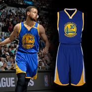 千格鹿nba勇士庫里球衣湖人東契奇籃球服套裝男款比賽校隊隊服定制團購 30號庫里-勇士藍色 L碼  （160-165CM 110-130斤）