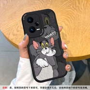 美齡美麗適用紅米note12pro手機殼貓和老鼠note11Tpro全包note10軟硅膠+卡通情侶個性 黑色-黑底what湯姆貓Tom 紅米 Note 9 Pro
