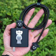 一加13 12 Ace3 3V 2 2V數(shù)據(jù)線保護(hù)套真我GT5Pro充電器100W纏繞線 oppo一加67/80/100W_【硅膠】黑kaw