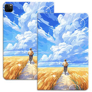 稻草屋 華為matepad11.5S保護套2024款SE10.4平板套pro10.8保護殼13.2全包防摔榮耀平板X8Pro皮套卡通TGR 白云與稻田+鋼化膜 榮耀平板V6/V7 10.4英寸