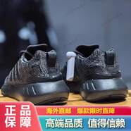 阿迪達斯 （adidas）三葉草男鞋女鞋夏季新款情侶運動(dòng)鞋網(wǎng)面休閑鞋緩震跑步鞋 gw8166/黑色 38.5