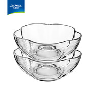 樂(lè )唯詩(shī)（LOVWISH） 玻璃碗透明曉碗煲茶色碗湯燉鍋家用多功能玻璃鍋餐具梅花小碗 梅花碗【透明款】260ml*2